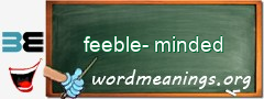 WordMeaning blackboard for feeble-minded